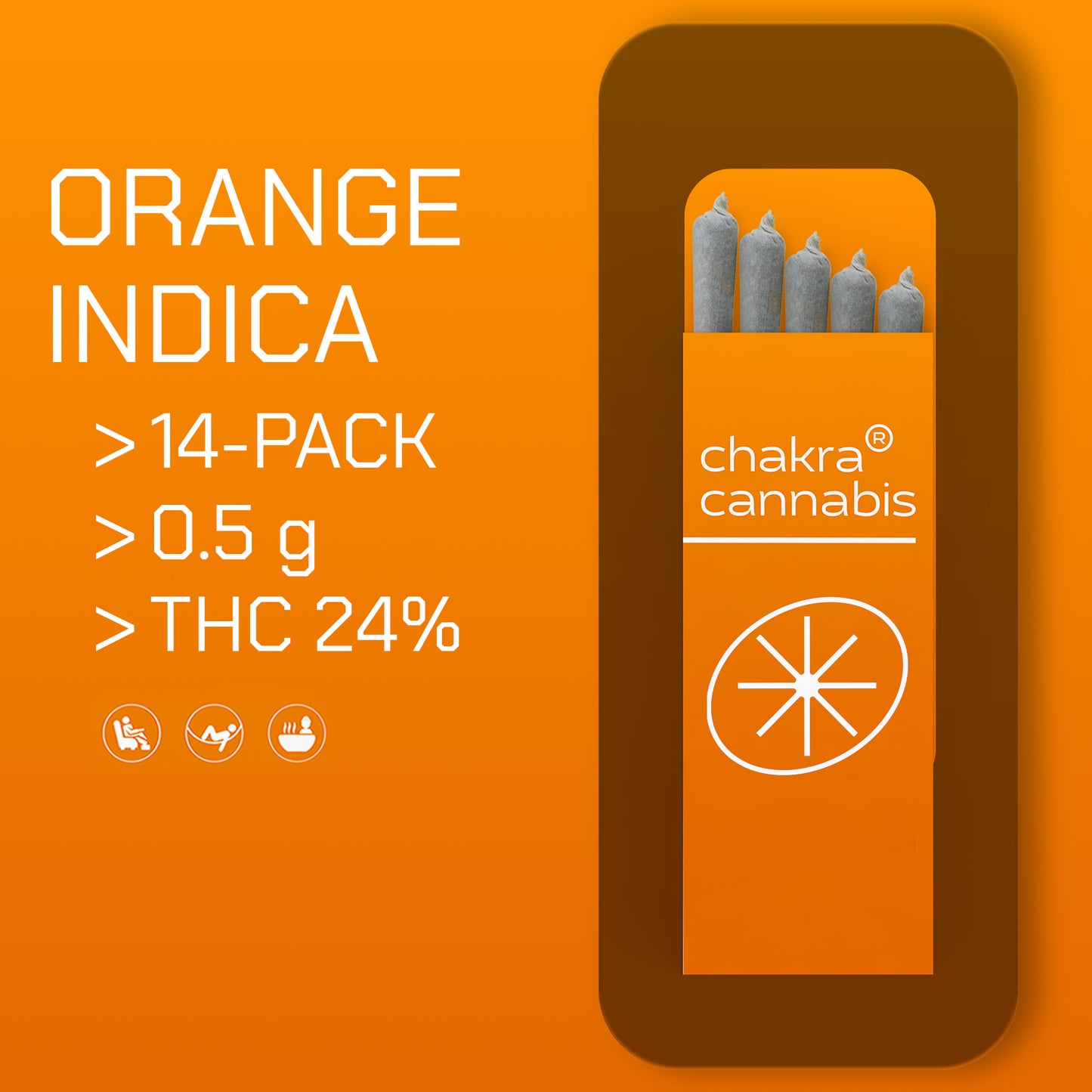 Pre-Roll 14x0.5g | Orange | Indica | THC 24%+